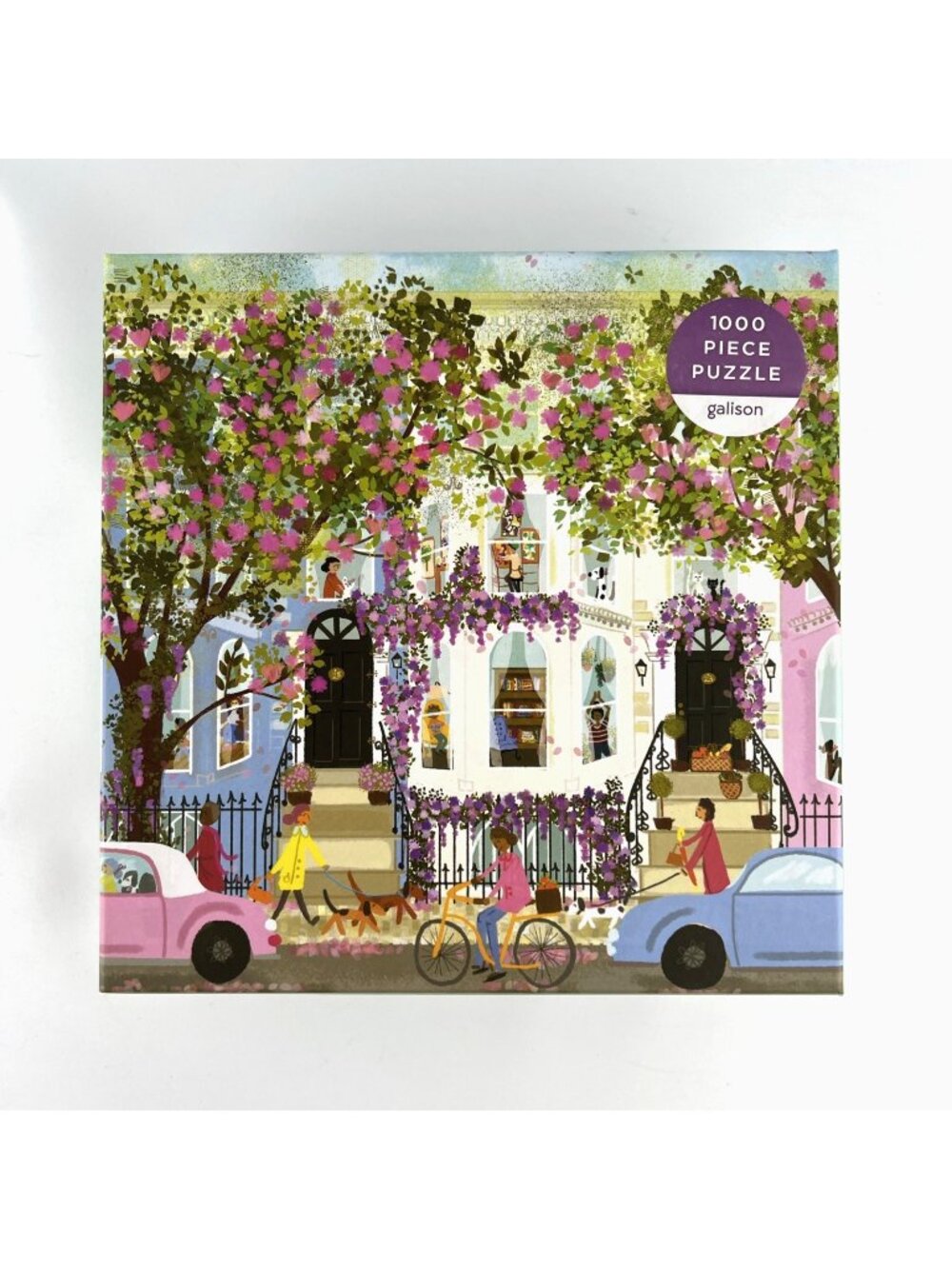 Spring Terrace by Joy LaForme 1000 Piece Puzzle Galison Gardens Flowers Street
